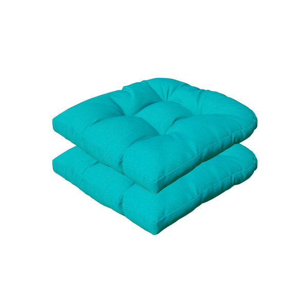 Latitude Run® Outdoor/Indoor Tufted Wicker Seat Cushions, 19" x 19" for